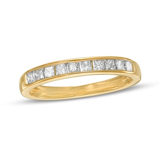 0.45 CT. T.W. Princess-Cut Diamond Ten Stone Anniversary Band in 10K Gold