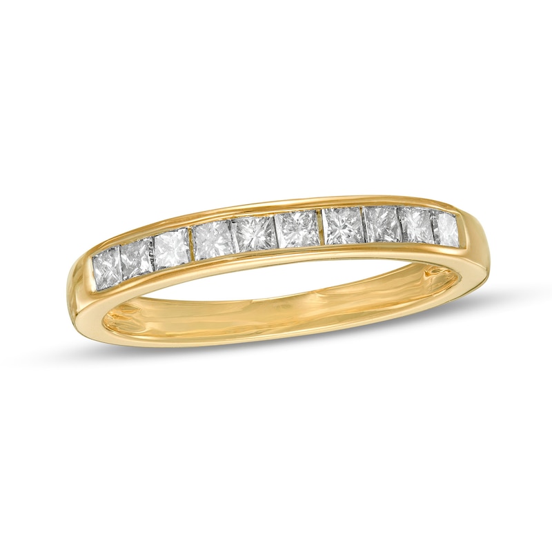 0.45 CT. T.W. Princess-Cut Diamond Ten Stone Anniversary Band in 10K Gold|Peoples Jewellers