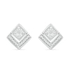 Thumbnail Image 0 of Diamond Accent Tilted Square Stud Earrings in Sterling Silver