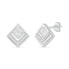Thumbnail Image 1 of Diamond Accent Tilted Square Stud Earrings in Sterling Silver
