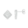 Thumbnail Image 2 of Diamond Accent Tilted Square Stud Earrings in Sterling Silver