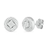 Thumbnail Image 1 of Diamond Accent Spiral Stud Earrings in Sterling Silver