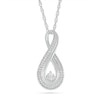 Diamond Accent Infinity Loop Pendant in Sterling Silver