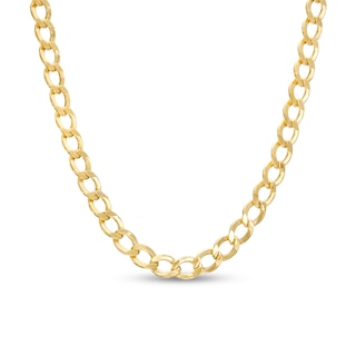 3.5mm Curb Chain Necklace in Hollow 10K Gold - 18"