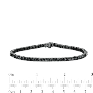 Vera Wang Men 3.0mm Black Spinel Tennis Bracelet in Sterling Silver with Black Ruthenium