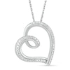 Thumbnail Image 0 of 0.04 CT. T.W. Diamond Heart Pendant in Sterling Silver