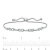 Thumbnail Image 2 of Diamond Accent Alternating Bolo Bracelet in Sterling Silver – 9.5"