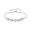 Thumbnail Image 0 of Diamond Accent Alternating Link Bolo Bracelet in Sterling Silver – 9.5"