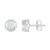 0.04 CT. T.W. Diamond Solitaire Textured Frame Stud Earrings in Sterling Silver