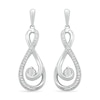 0.065 CT. T.W. Diamond Infinity Loop Earrings in Sterling Silver