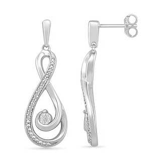 0.065 CT. T.W. Diamond Infinity Loop Earrings in Sterling Silver