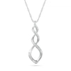 Thumbnail Image 0 of 0.04 CT. T.W. Diamond Twist Pendant in Sterling Silver