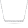 Thumbnail Image 0 of 0.23 CT. T.W. Diamond Bar Necklace in Sterling Silver