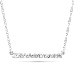 0.23 CT. T.W. Diamond Bar Necklace in Sterling Silver