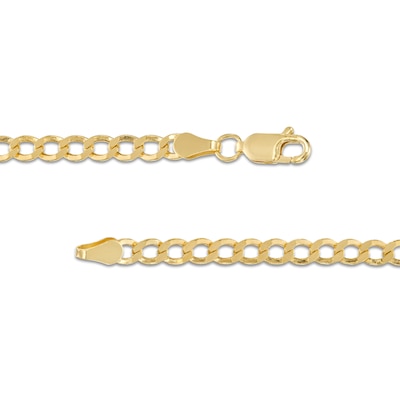 3.5mm Curb Chain Necklace in Hollow 10K Gold – 22"