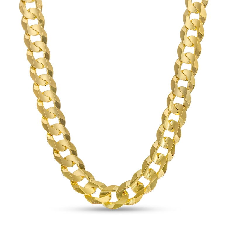 7.0mm Curb Chain Necklace in Solid 14K Gold – 24"