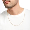 2.4mm Figaro Chain Necklace in Hollow 14K Gold – 24"