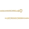 2.4mm Figaro Chain Necklace in Hollow 14K Gold – 24"