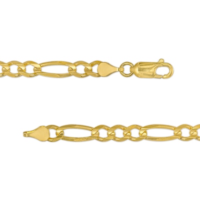 4.7mm Figaro Chain Necklace in Solid 14K Gold – 24"