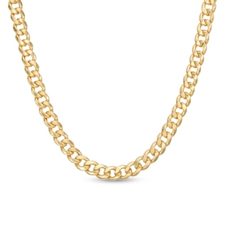 5.5mm Cuban Curb Necklace in Hollow 10K Gold – 22"