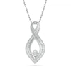 Thumbnail Image 0 of 0.067 CT. T.W. Diamond Loop Pendant in Sterling Silver