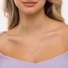 0.18 CT. T.W. Diamond Chevron Necklace in Sterling Silver