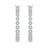 Diamond Accent Zig-Zag Hoop Earrings in Sterling Silver