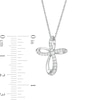 0.29 CT. T.W. Diamond Loop Cross Pendant in Sterling Silver