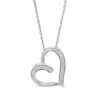 Thumbnail Image 0 of 0.149 CT. T.W. Diamond Heart Pendant in Sterling Silver