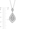 0.95 CT. T.W. Diamond Flame Teardrop Pendant in 10K White Gold