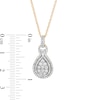 Thumbnail Image 2 of 0.69 CT. T.W. Composite Pear Diamond Teardrop Frame Doorknocker Pendant in 10K Gold