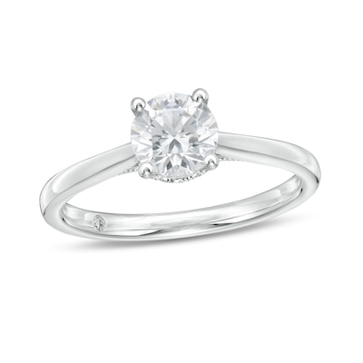 Emmy London CT. T.W. Certified Diamond Solitaire Engagement Ring in 18K White Gold (F/VS2