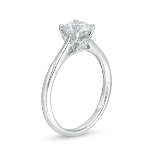 Emmy London CT. T.W. Certified Diamond Solitaire Engagement Ring in 18K White Gold (F/VS2