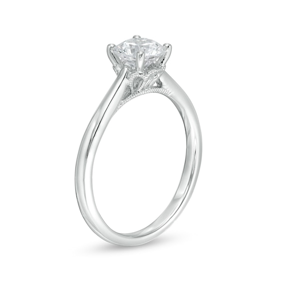 Emmy London CT. T.W. Certified Diamond Solitaire Engagement Ring in 18K White Gold (F/VS2