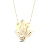 By Women for Women 0.05 CT. Diamond Solitaire Lotus Flower Necklace in 10K Gold