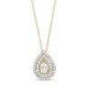 0.58 CT. T.W. Diamond Double Row Teardrop Pendant in 10K Gold