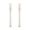 Thumbnail Image 1 of By Women for Women 0.33 CT. T.W. Diamond Lotus Flower Hoop Earrings in 10K Gold