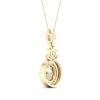 Thumbnail Image 2 of By Women for Women 0.33 CT. T.W. Composite Diamond Frame Lotus Flower Drop Pendant in 10K Gold