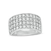 Thumbnail Image 0 of 1.00 CT. T.W. Diamond Multi-Row Anniversary Ring in 10K White Gold
