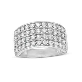 1.00 CT. T.W. Diamond Multi-Row Anniversary Ring in 10K Gold