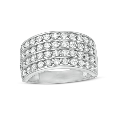 1.00 CT. T.W. Diamond Multi-Row Anniversary Ring in 10K Gold