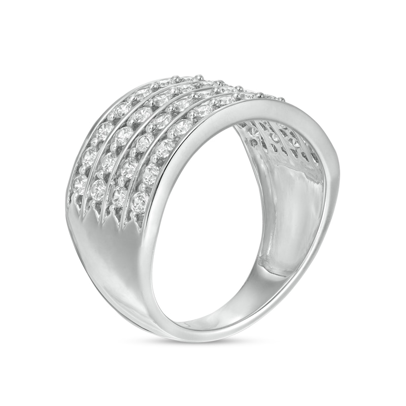 1.00 CT. T.W. Diamond Multi-Row Anniversary Ring in 10K White Gold