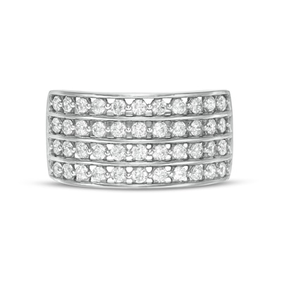 1.00 CT. T.W. Diamond Multi-Row Anniversary Ring in 10K Gold