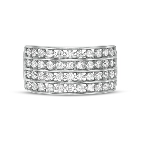 1.00 CT. T.W. Diamond Multi-Row Anniversary Ring in 10K Gold