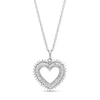 Thumbnail Image 0 of 0.29 CT. T.W. Diamond Shadow Heart Pendant in 10K White Gold