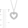 Thumbnail Image 2 of 0.29 CT. T.W. Diamond Shadow Heart Pendant in 10K White Gold