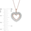 Thumbnail Image 2 of 0.29 CT. T.W. Diamond Shadow Heart Pendant in 10K Rose Gold
