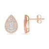 0.23 CT. T.W. Diamond Pear-Shaped Frame Vintage-Style Stud Earrings in 10K Rose Gold