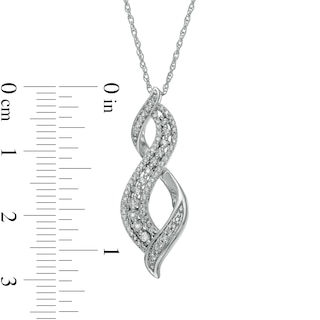 0.29 CT. T.W. Diamond Infinity Flame Pendant in 10K White Gold