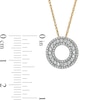 Thumbnail Image 3 of 0.37 CT. T.W. Diamond Multi-Row Circle Pendant in 10K Gold